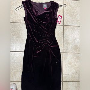 BNWT Vince Cam. Dark purple velvet dress
